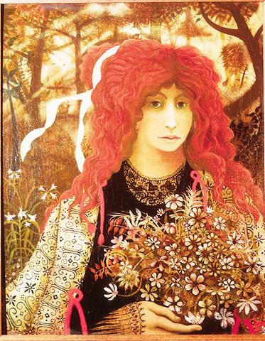 Amron
Artist: William Girard
Oil on Canvas Circa 1963
Collection of Allan Abramson
This is the first painting that Girard sold to Abramson. "Amron" is Norma spelled backward. I believe this painting to be a response by Girard to the famous tragic opera, Norma, about a Druid priestess who has born children to a handsome Roman, the enemy of her people.