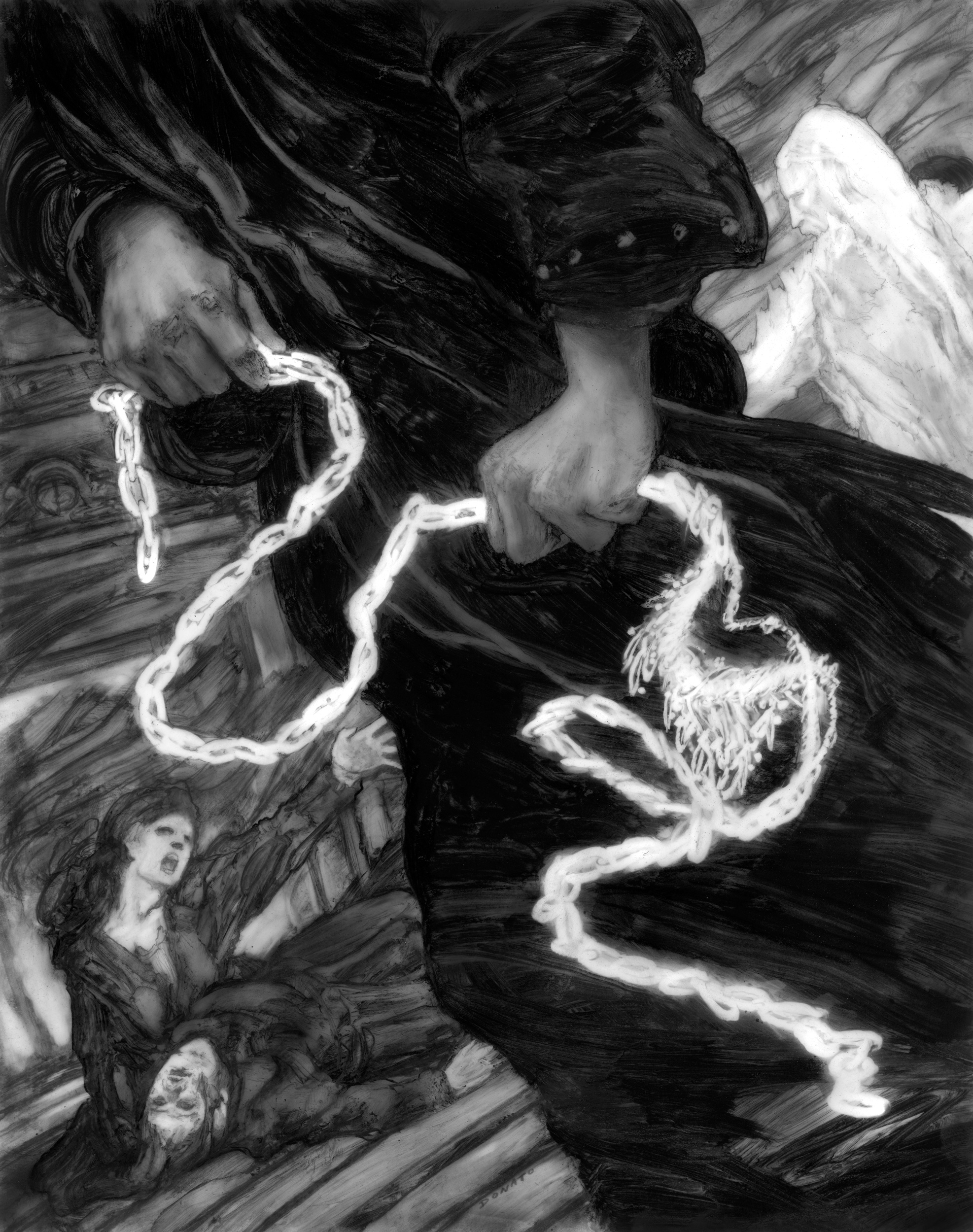 Spinning Silver - The Chains
14" x 11". Graphite on Duralar 2019