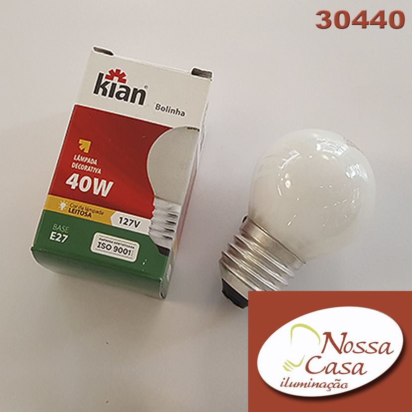Bolinha 127v 40w leitosa