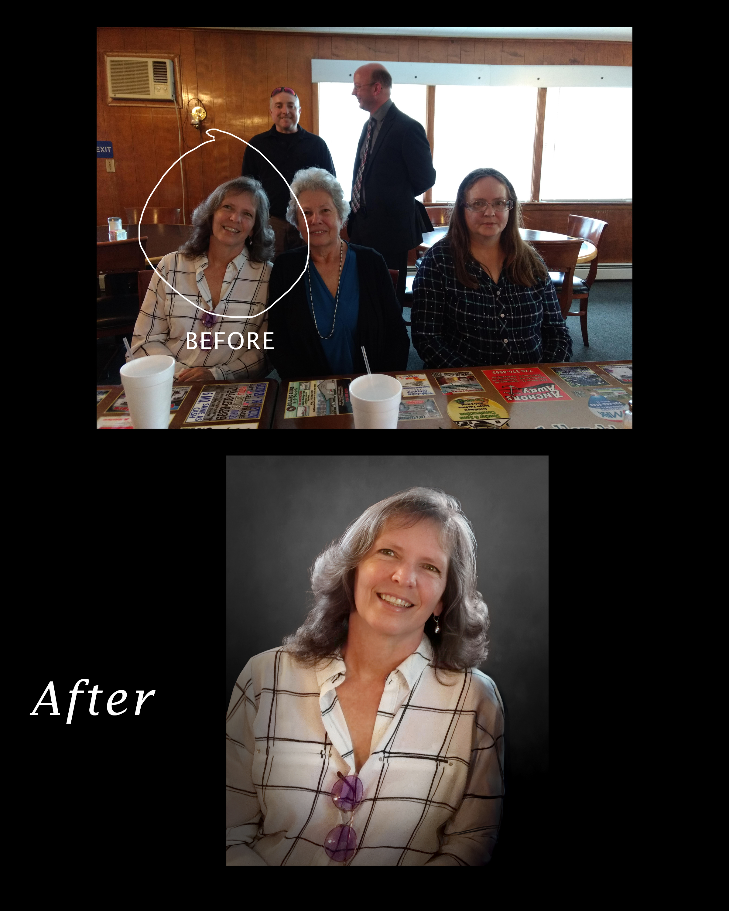 Restored portrait of a woman