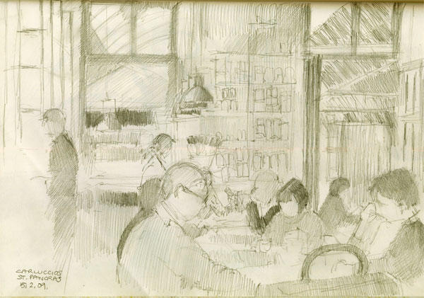 Lunch at Carluccios, St Pancras International