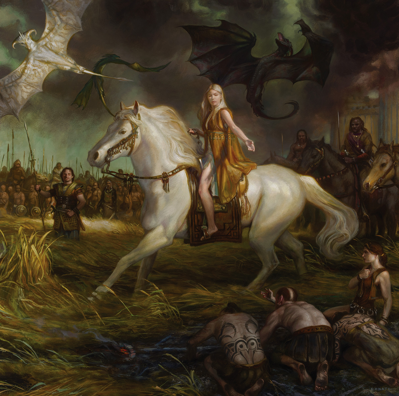 Mother of Dragons - Daenerys Targaryen
30" x 30"  oil on Panel  2014
Collection of George R.R. Martin