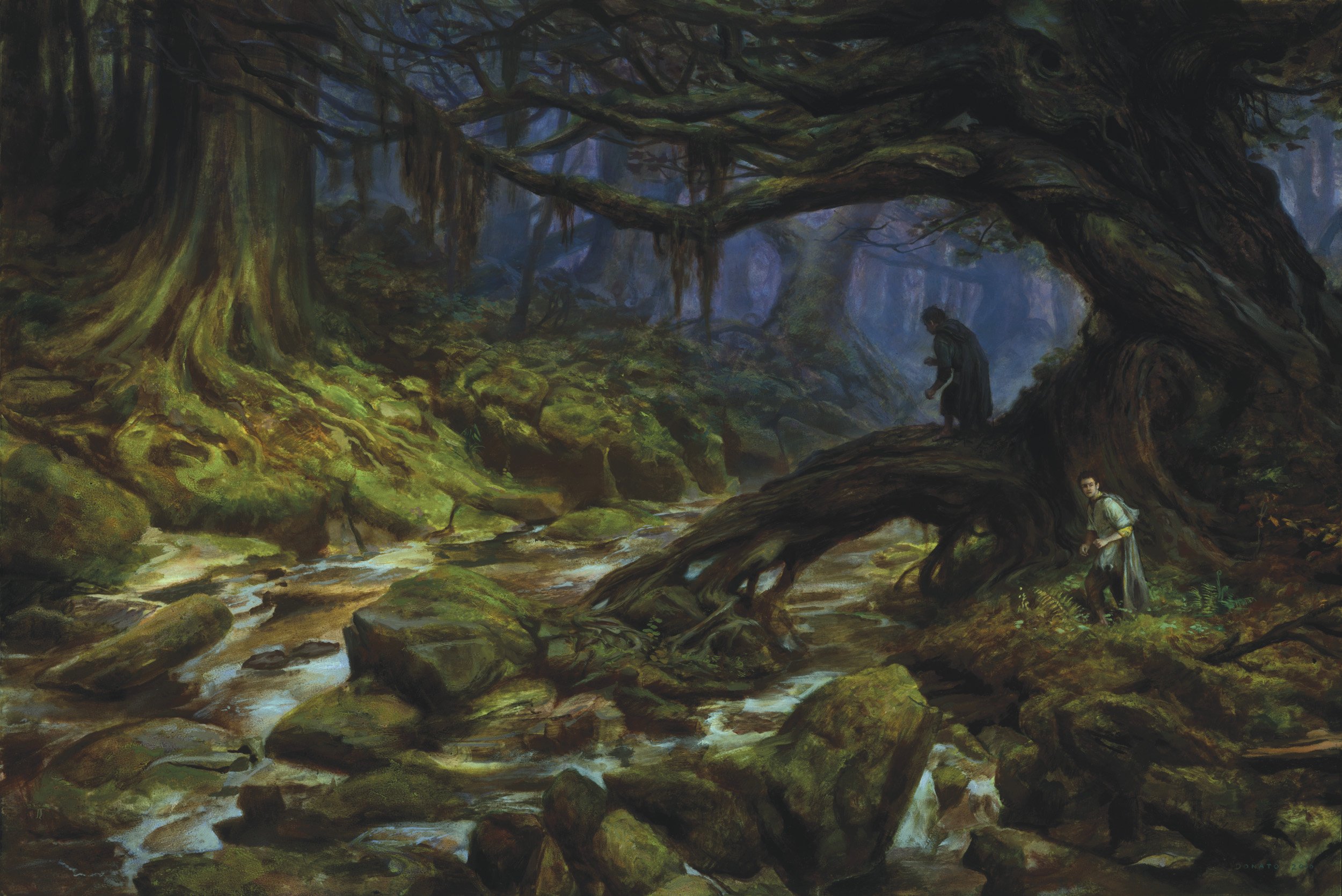 Fangorn Forest - Merry and Pippin
24" x 36"  Oil on Panel 2019
Illustration for The Lord of the Rings by J.R.R. Tolkien