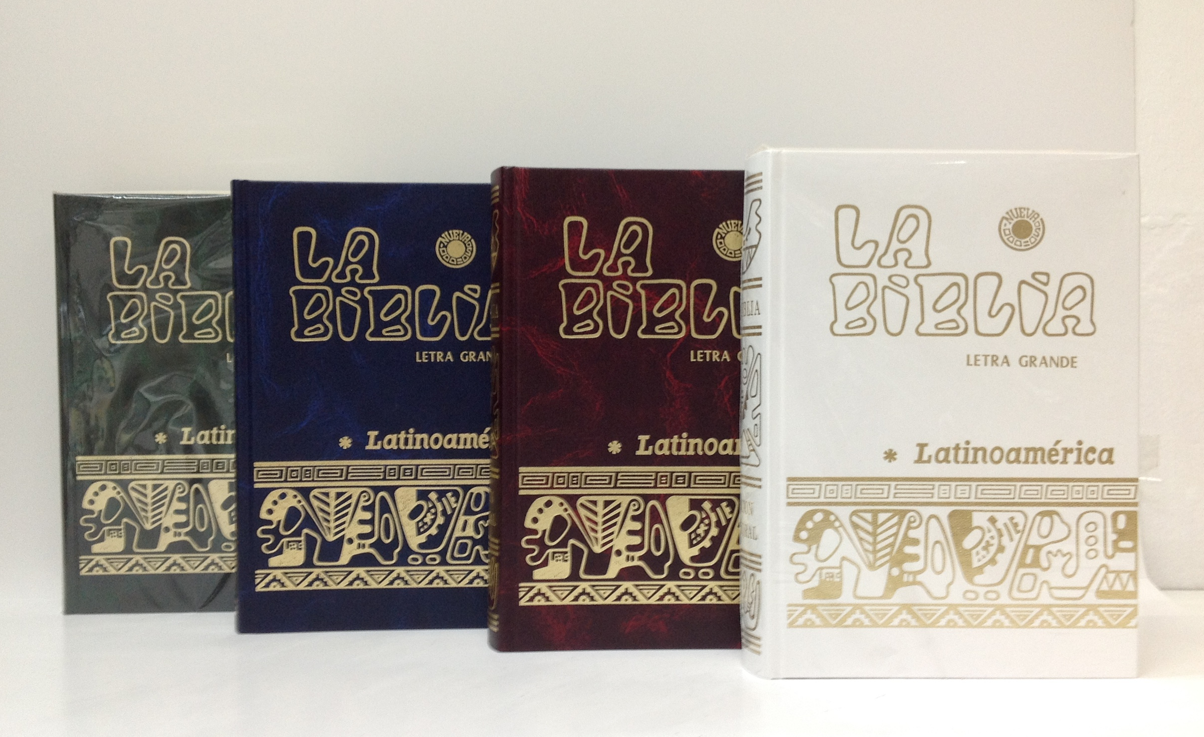 BIBLIA LATINO AMERICANA VERDE, AZUL, VINO Y BLANCO