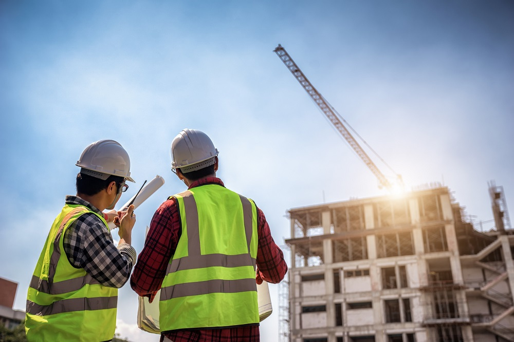 Contractors discussing project