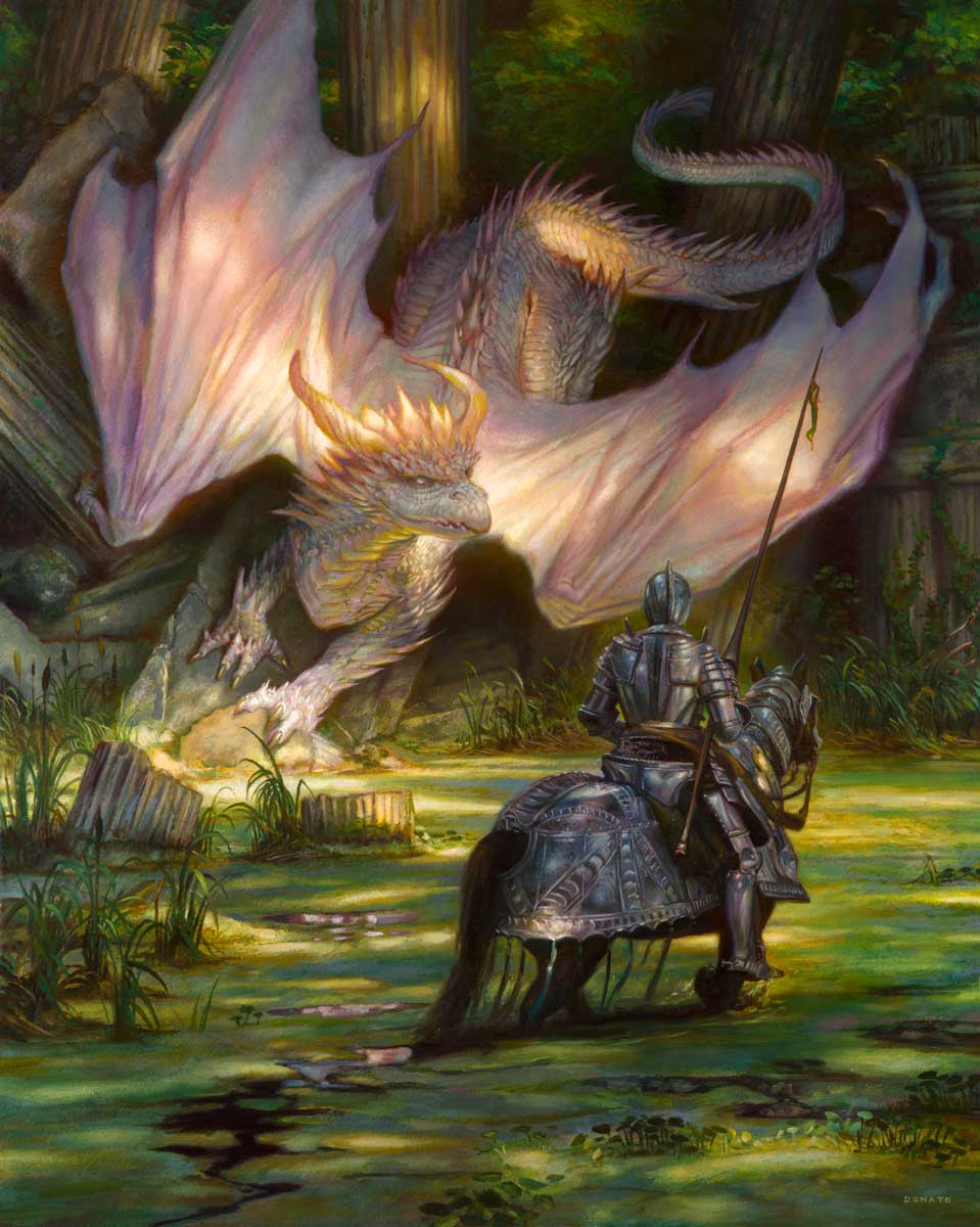 St. George and the White Dragon
30" x 24"  Oil on Panel  2017
collection of Erica Berkowitz and Joe Weinreb