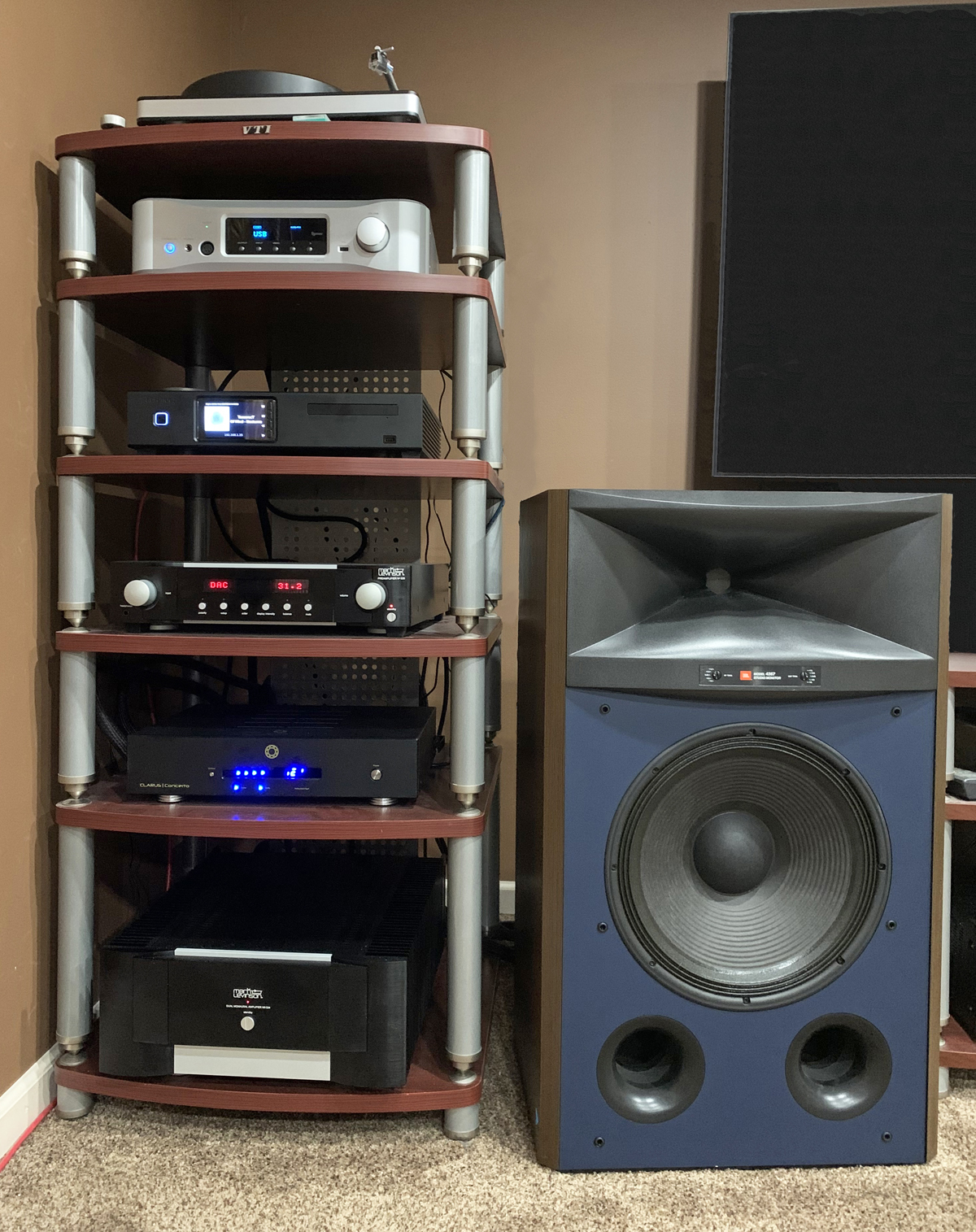 JBL 4367's with Mark Levinson 500 Series and Esoteric N05-XD DAC/Streamer with Clarus cabling and power
