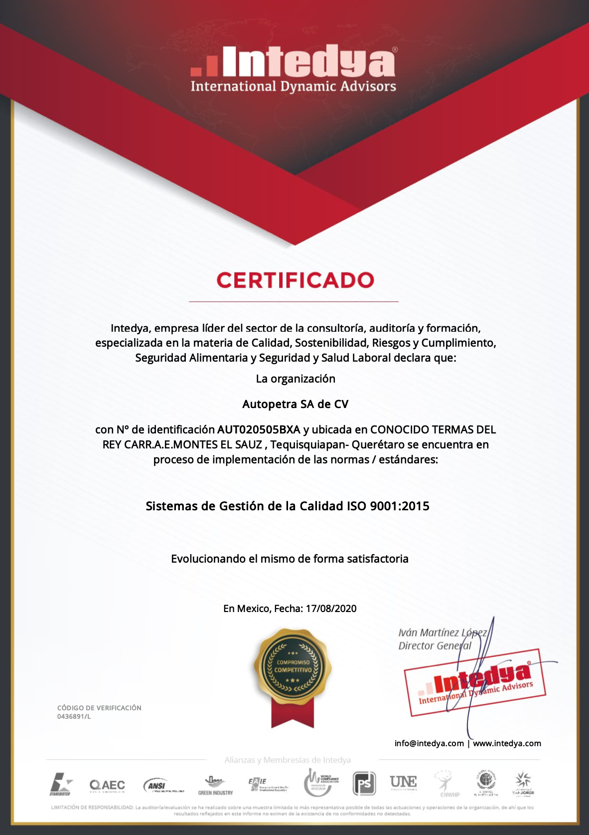 Certificado Certificado