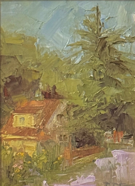 Diaz, Corner Cottage, 8" x 6" Oil