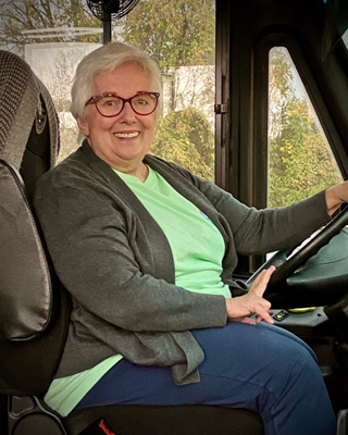 Gail S has been driving out of Watertown North since 2011. Gail loves the flexible hours especially after working corporate for 25 years. She thinks that this is PERFECT! Loves the people and kids she’s around and says you couldn’t ask for a better employer. When she’s not driving her bus, she is a group leader of an international Bible study, plus active in a few Quilting ministries and loves football.