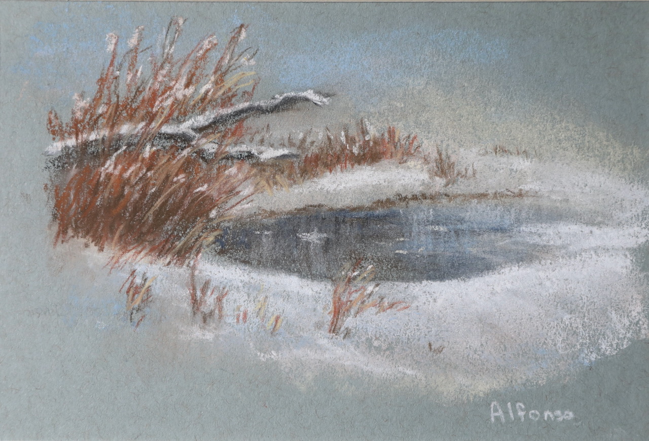 Frozen Mirror
Pastel
7.5" X 4.5"
$75.