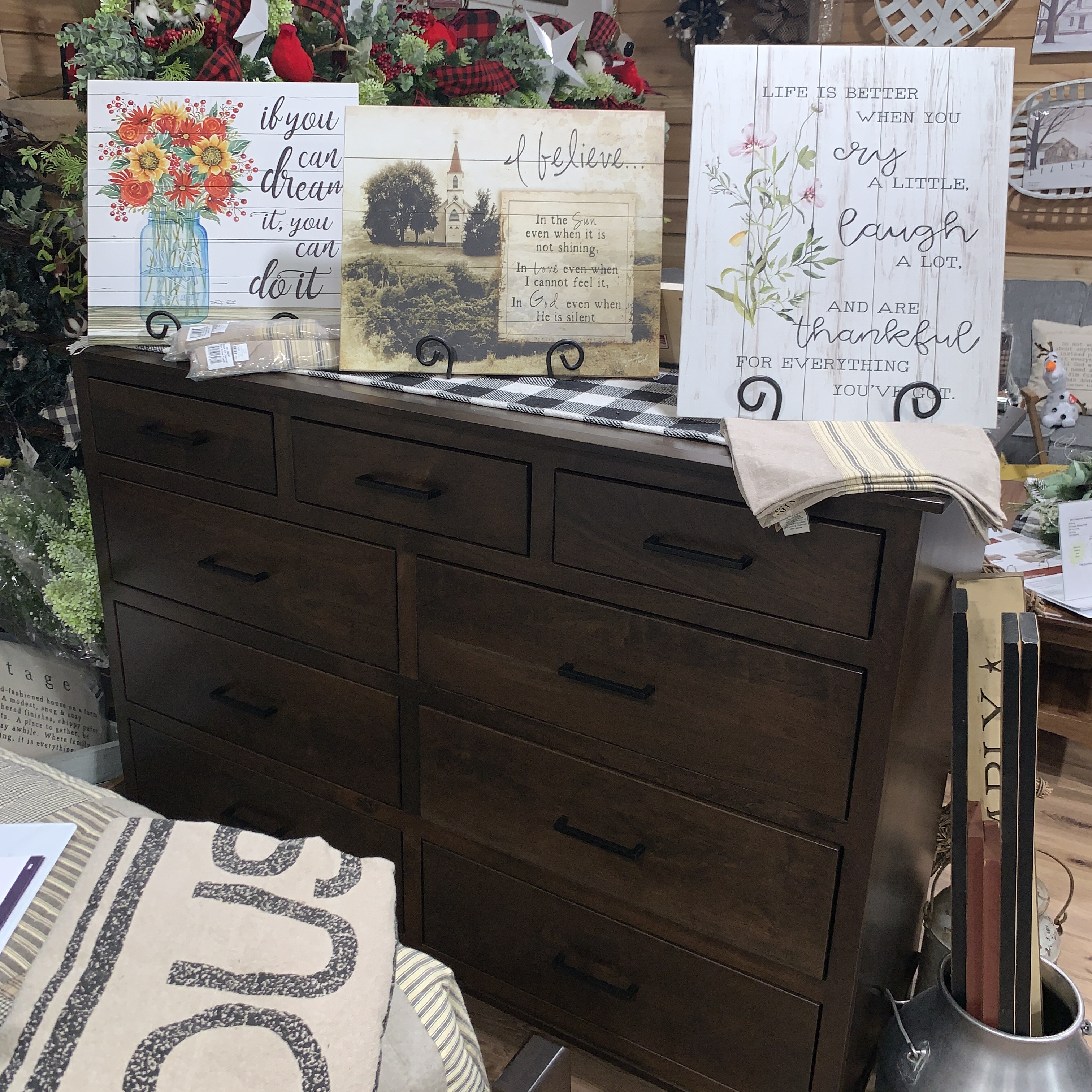 High Dresser and Mirror