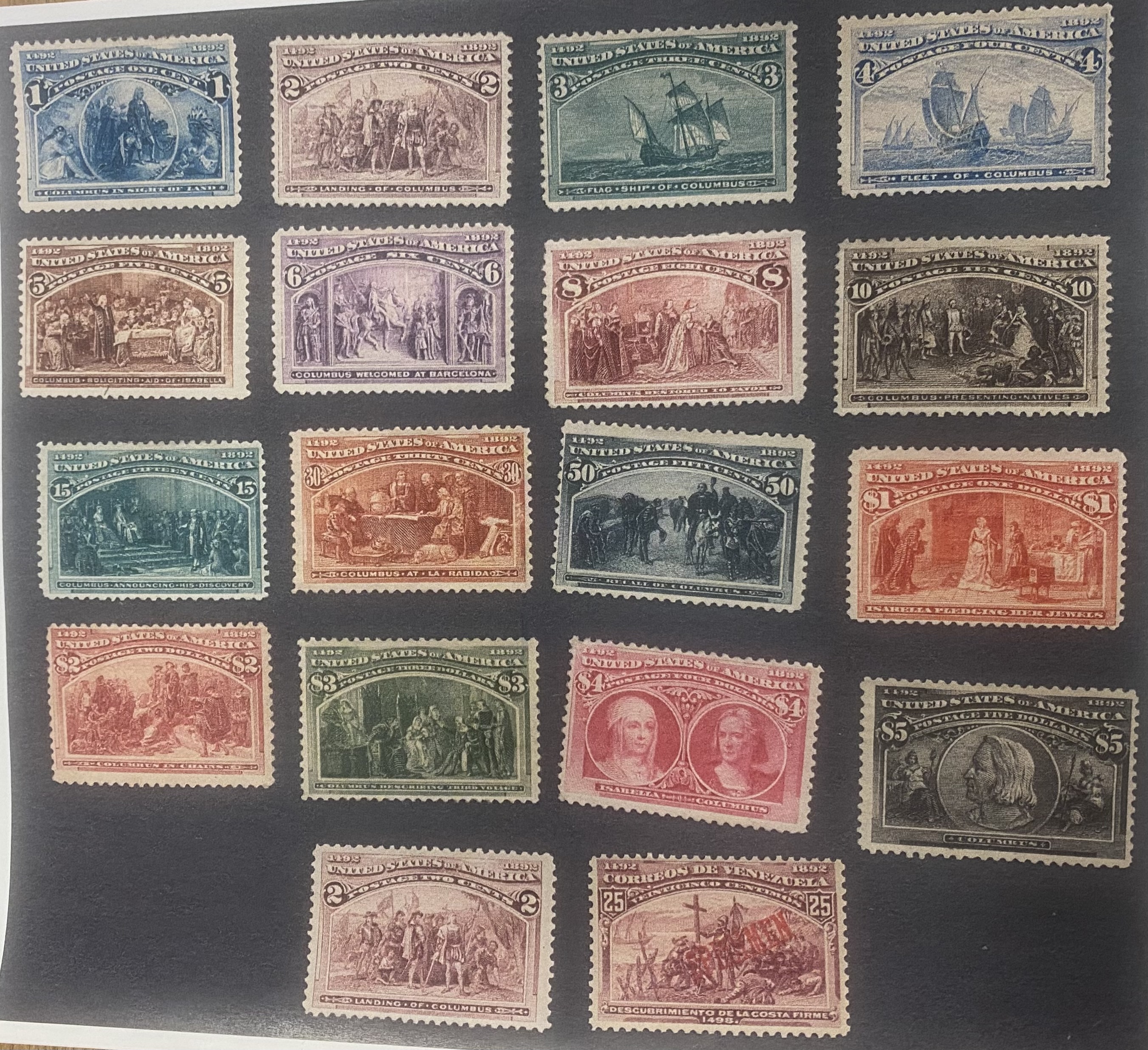 1893 Columbian set