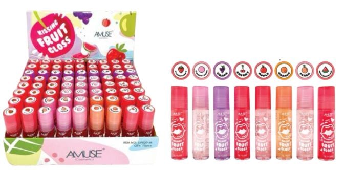 LIP020-M
KISSING FRUIT LIP GLOSS
72 PC DISPLAY
