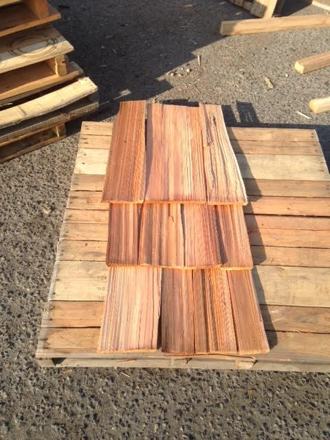 Cedar shakes
(cedar shingles available too)