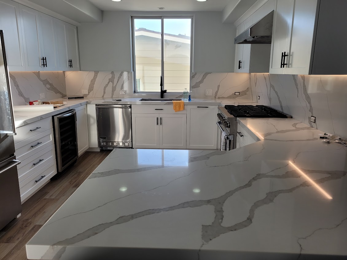 Project - Narcissus Corona Del Mar Quartz and White Shaker Kitchen