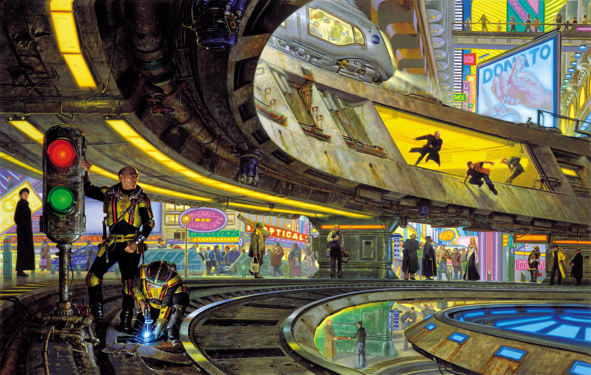 INHERITORS OF EARTH
34" x 22" Oil on Panel 1998
cover commission for the novel by Brian Stableford from Tor Books
collection of the artist
prints available in the store