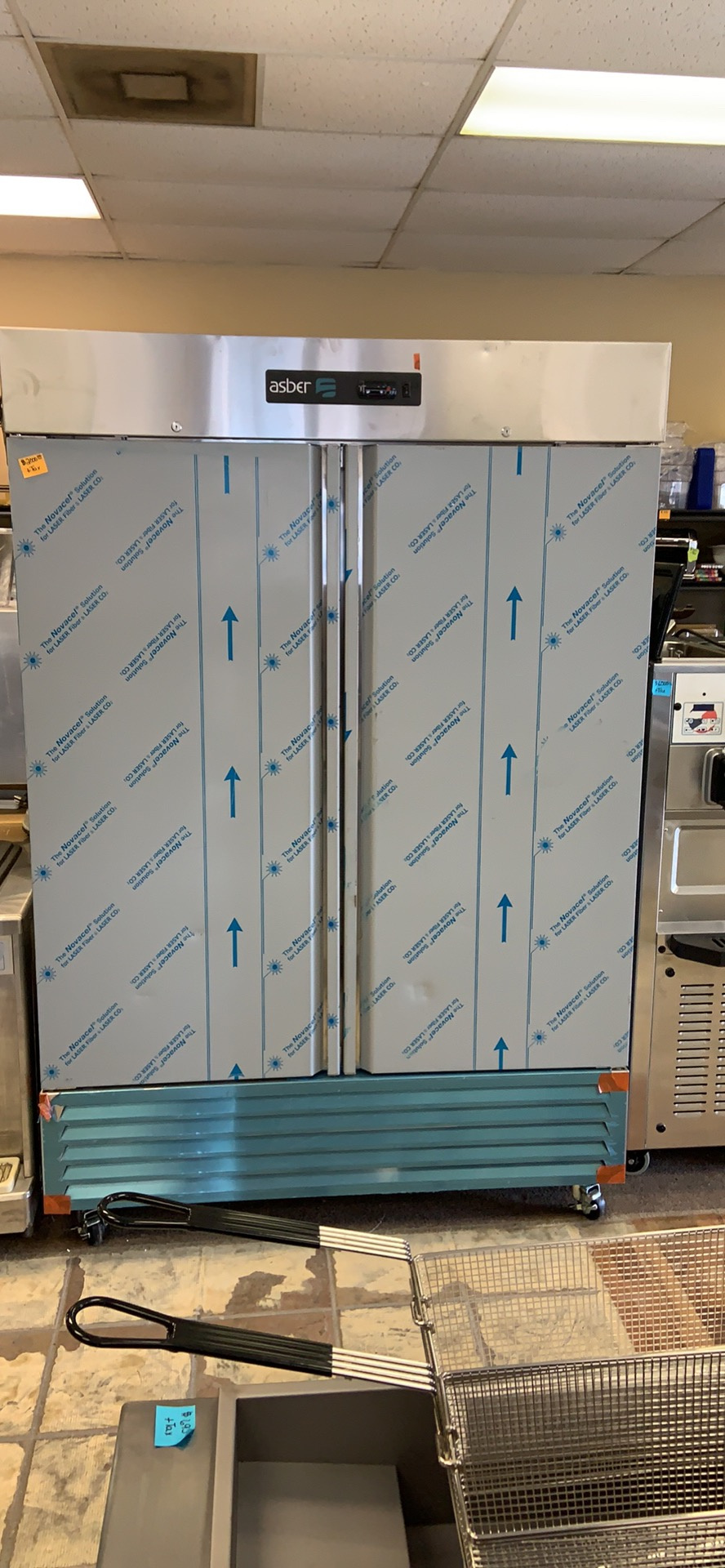 New Asber  2 Door Reach In Refrigerator