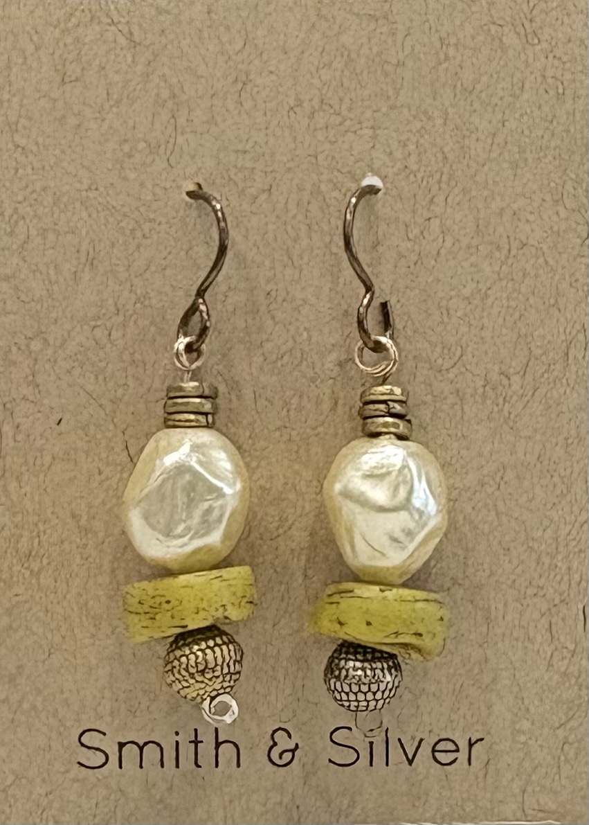 bronze, pearl, & green onyx