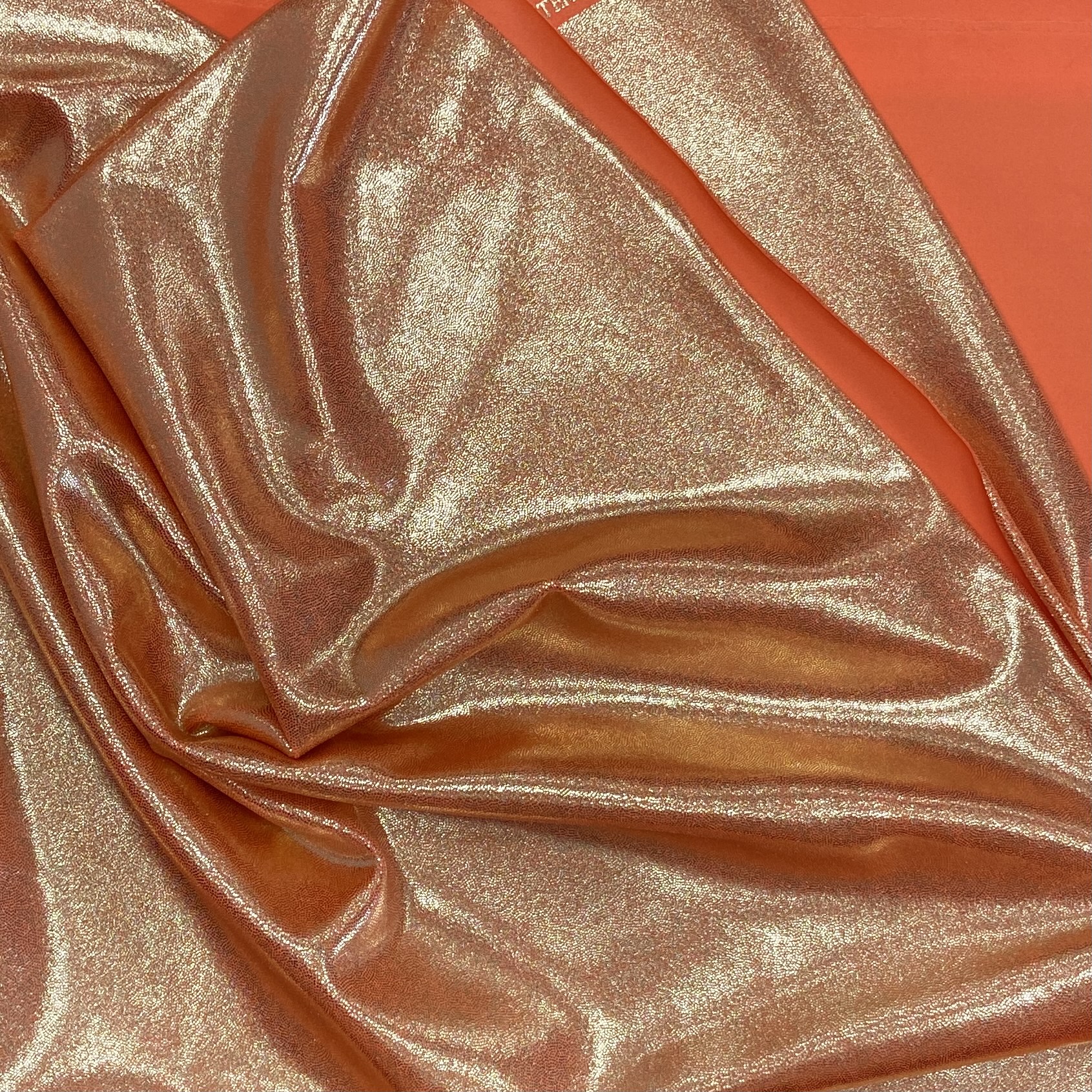 Gold frost on orange 