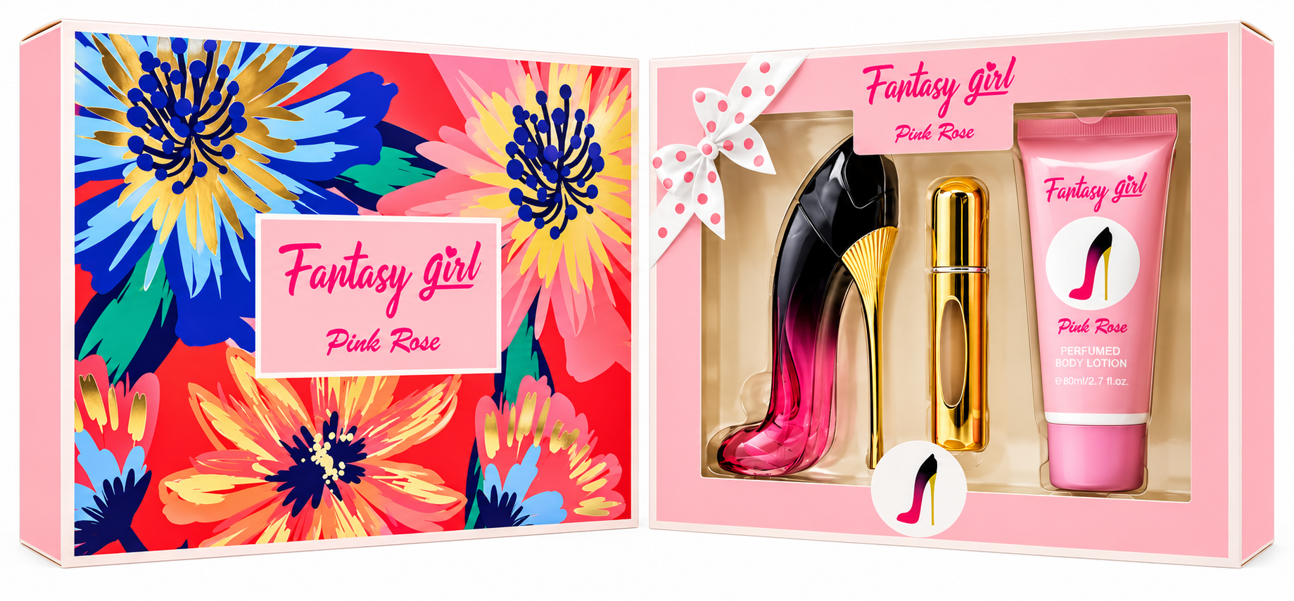 FANTASY GIRL PINK ROSE
3PC SET FOR WOMEN
12 SETS/CASE
