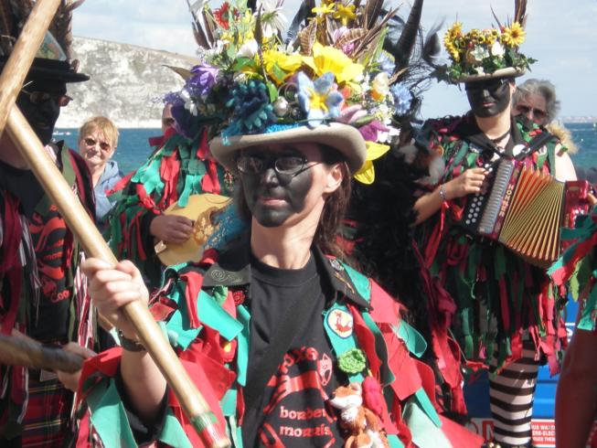 Blackened painted faces and sticks at the ready !
