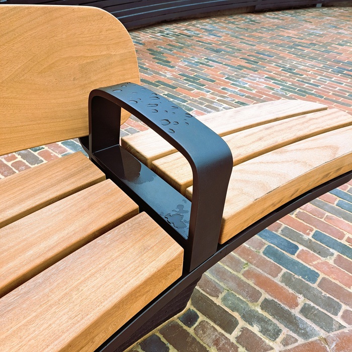 Chelsea Embankment London Artistic Metals AM bronze finish on bench metalwork