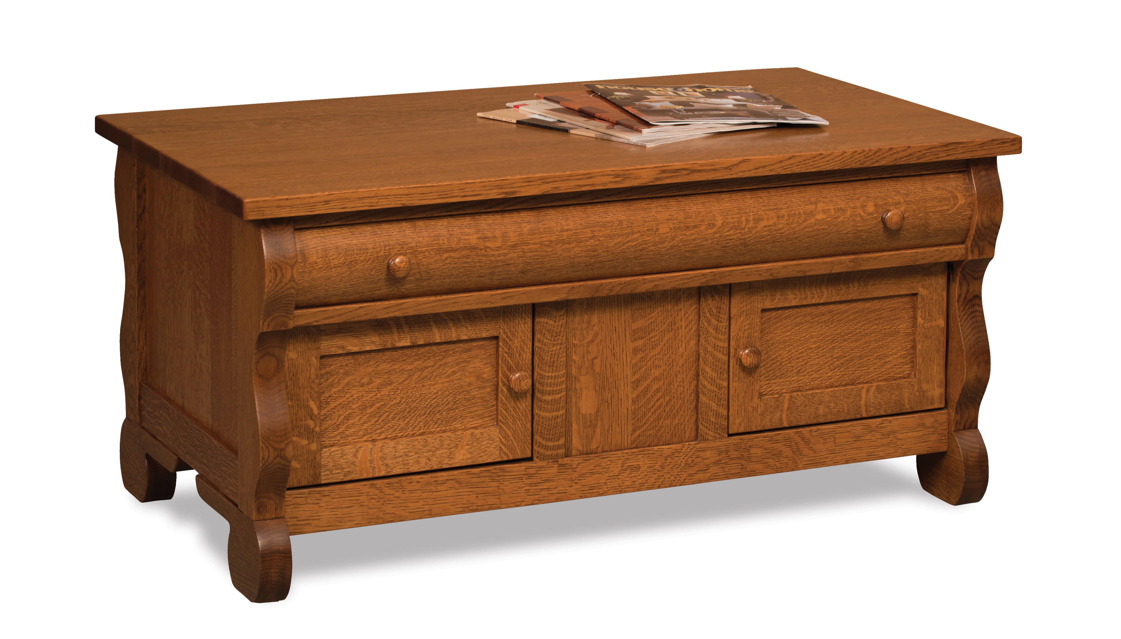 Old Classic Sleigh Enclosed Coffee Table