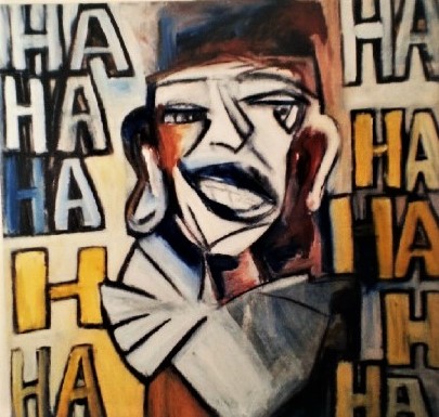 Title HA HA HA. Acrylic on canvas. Kelene