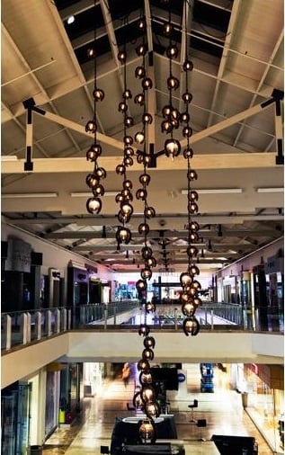 Westfield Mall San Diego - Collaboration with James deWulf Falling Flowers Lighting
