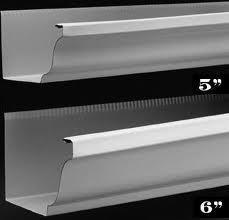 5 inch and 6 inch gutter examples: