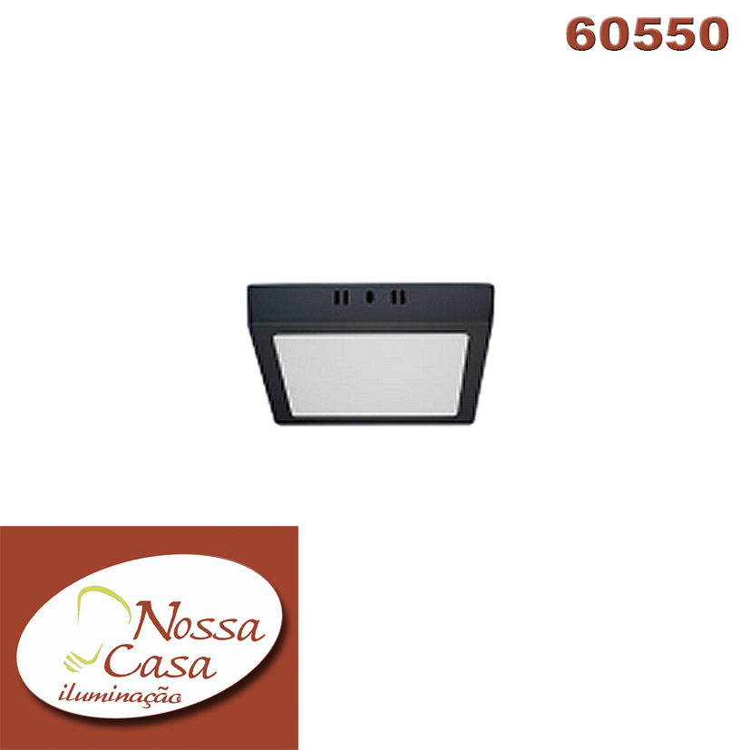 Plafon Led 12w preto 4000k