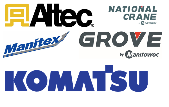 Logotipos de marcas de grúas y maquinaria