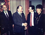 Robert Rienzo (Second From the Right) with Bernard Buffet, his wife Annabelle Buffet, & Maurice Garnier)