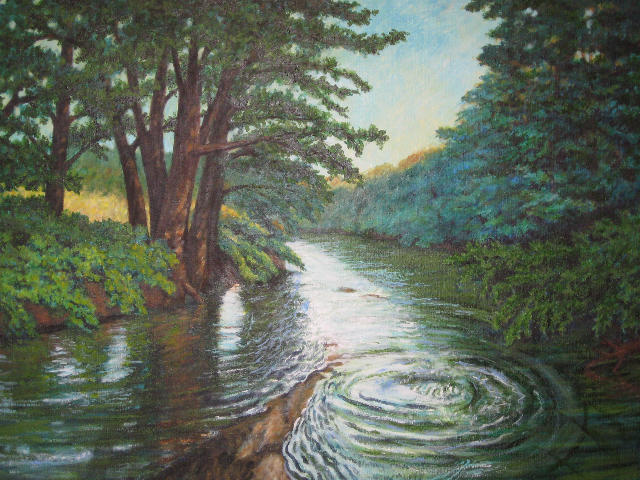 Rolling-Down-the-River--acrylic-on-canvas