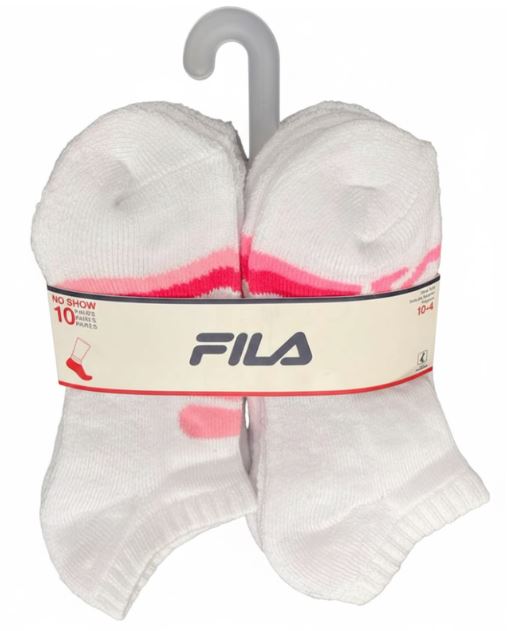 43FL428714TA-PNK
10PK FILA NO SHOW SOCKS
SHOE SIZE 7-10
UPC 193159268602
60 CS PACK