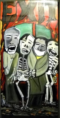 SOLD Exit. Paint on canvas. All artwork copyrighted©.