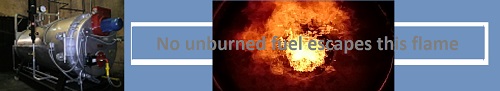 No unburned fuel escapes from our  flame