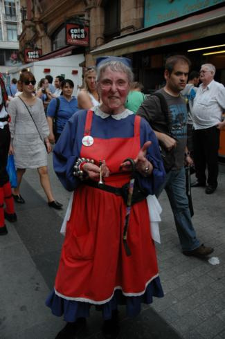 Whitethorn team member outside the Argyll Arms pub ( Oxford Circus)
