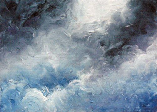 Storm Clouds - 8"x10" Oil on Stretched Canvas  SOLD