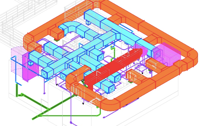Interior de una fábrica moderna con estanterías organizadas y maquinaria industrial en un pasillo amplio y bien iluminado.
