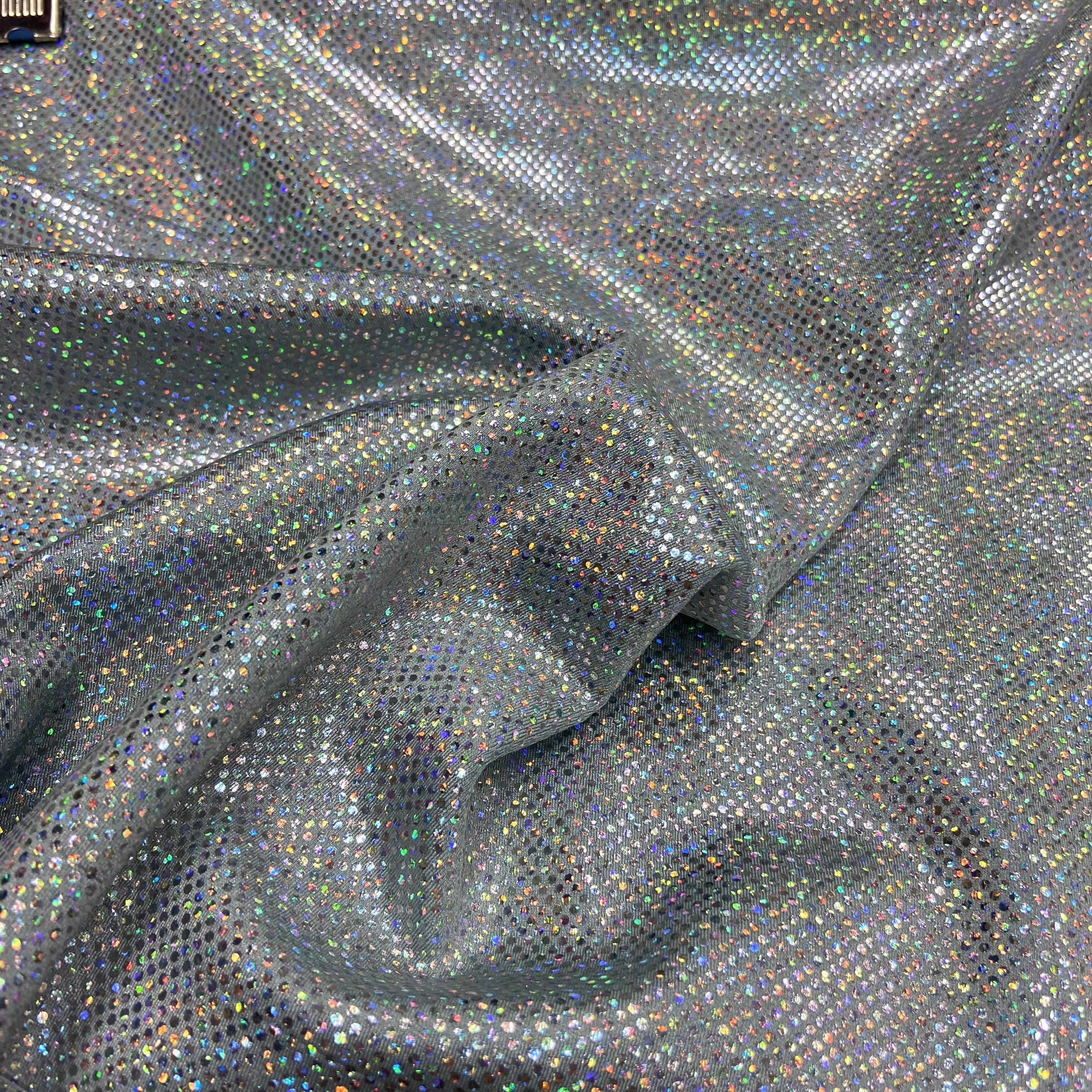 Silver sparkle hologram 