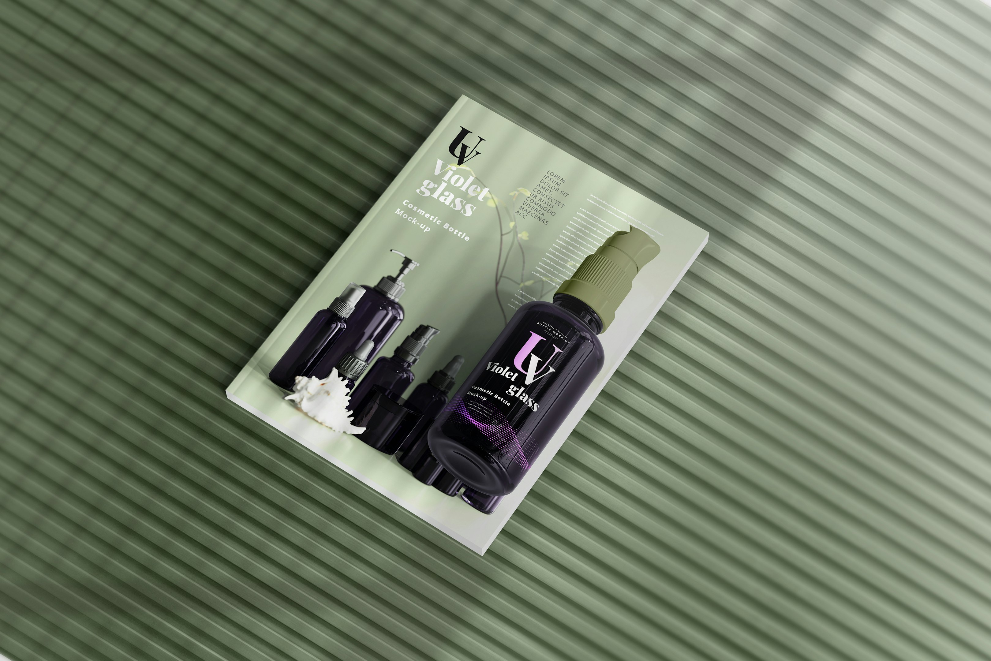 una revista con una imagen de una botella de esmalte de uñas