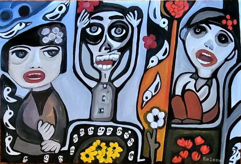 Title: Harmony. 24 x 36. Acrylic on canvas. Kelene 2023 NFS