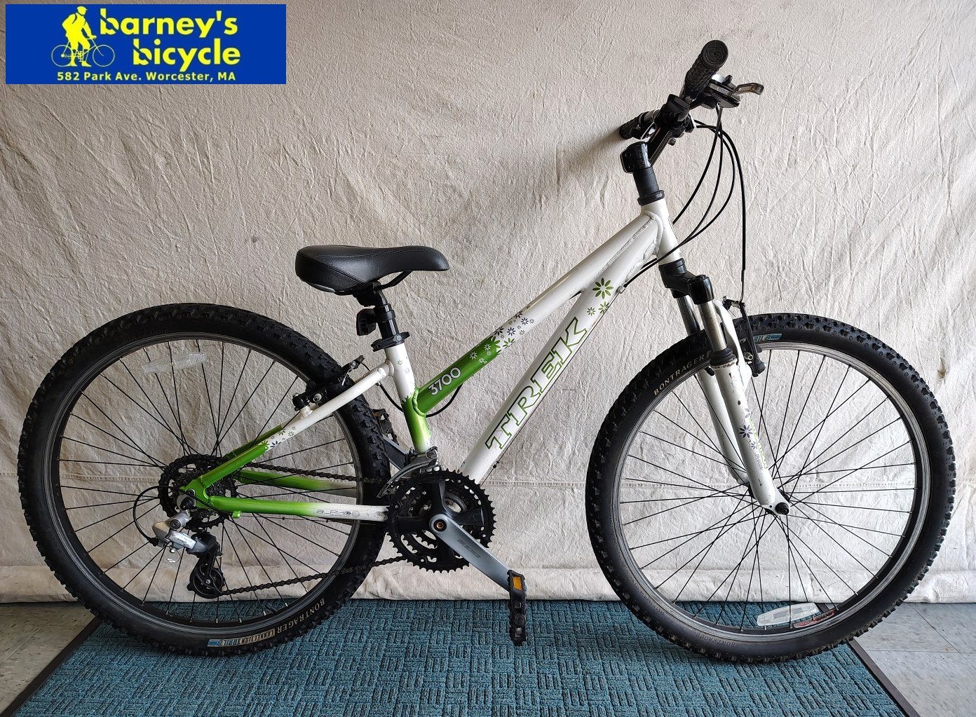 Trek 3700 Step-Thru
Frame Size: 14" XS / Rider Height: 5'0-5'3	
Price: $319.00 (Professionally Tuned)	
