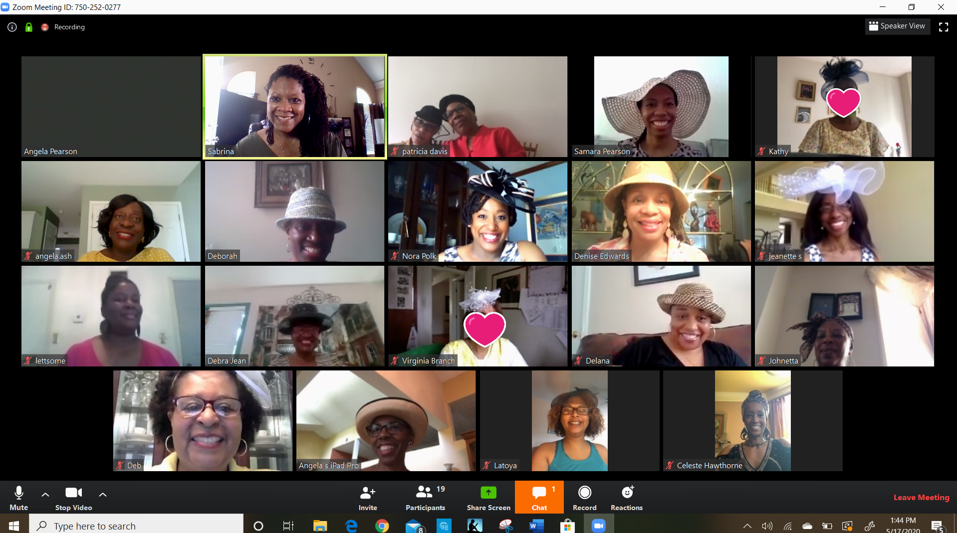 May 2020 - Virtual Hattitude Lunch