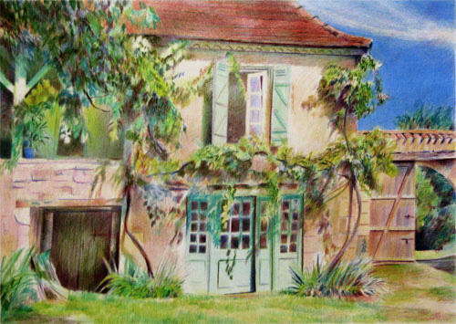 Perrot (Coloured pencil, 11.75" x 16.5")