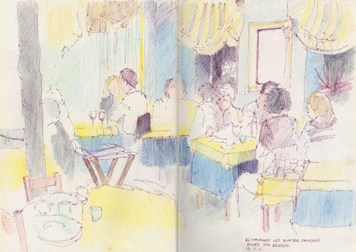 Interior of Les Quatre Saisons in Bourg en Bresse