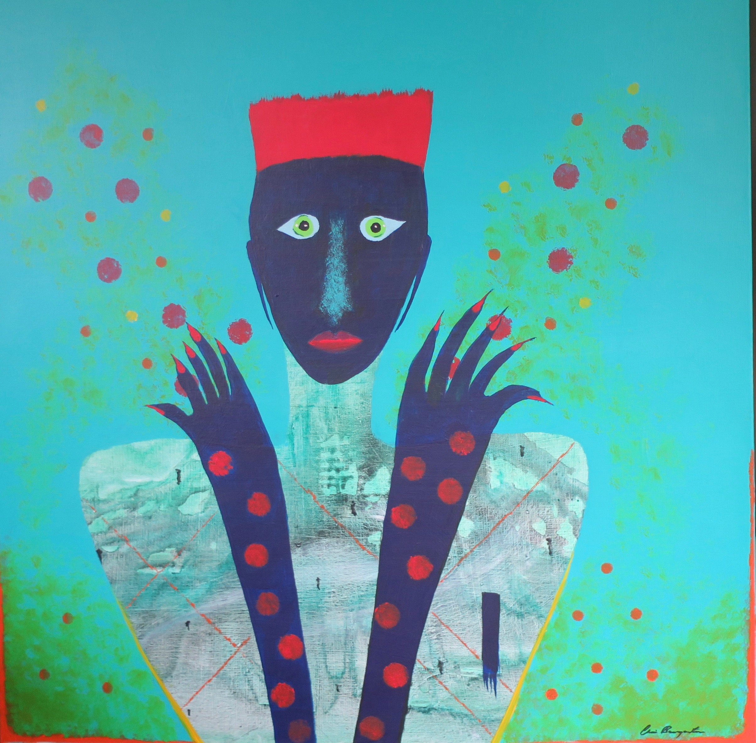 Blue Woman   36 x 36