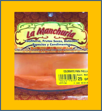 COLORANTE PARA PAELLA
25 GRS